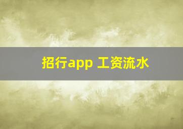 招行app 工资流水